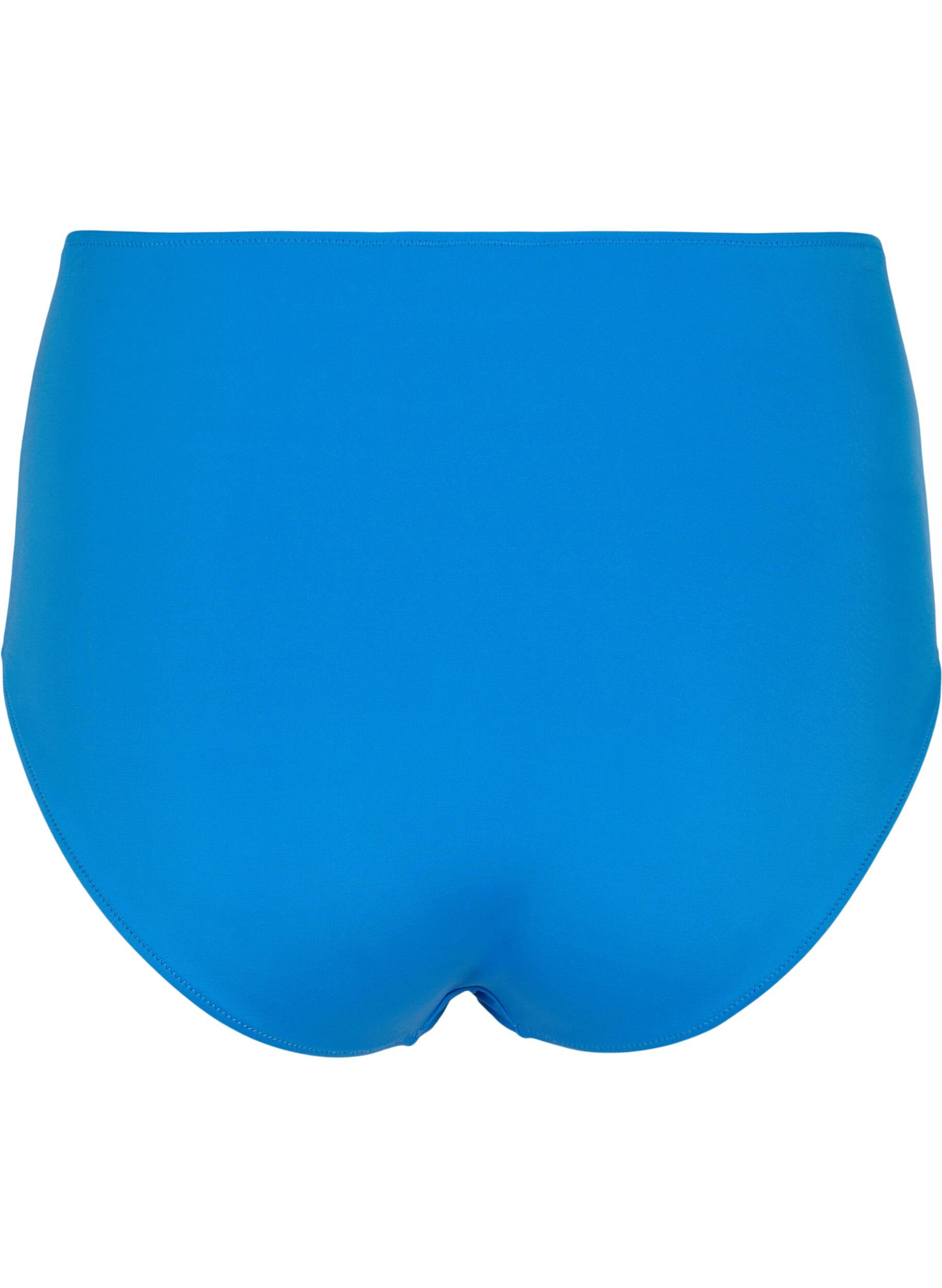 ZizziBikinibroekjes met hoge taille, Blauw, Packshot image number 1
