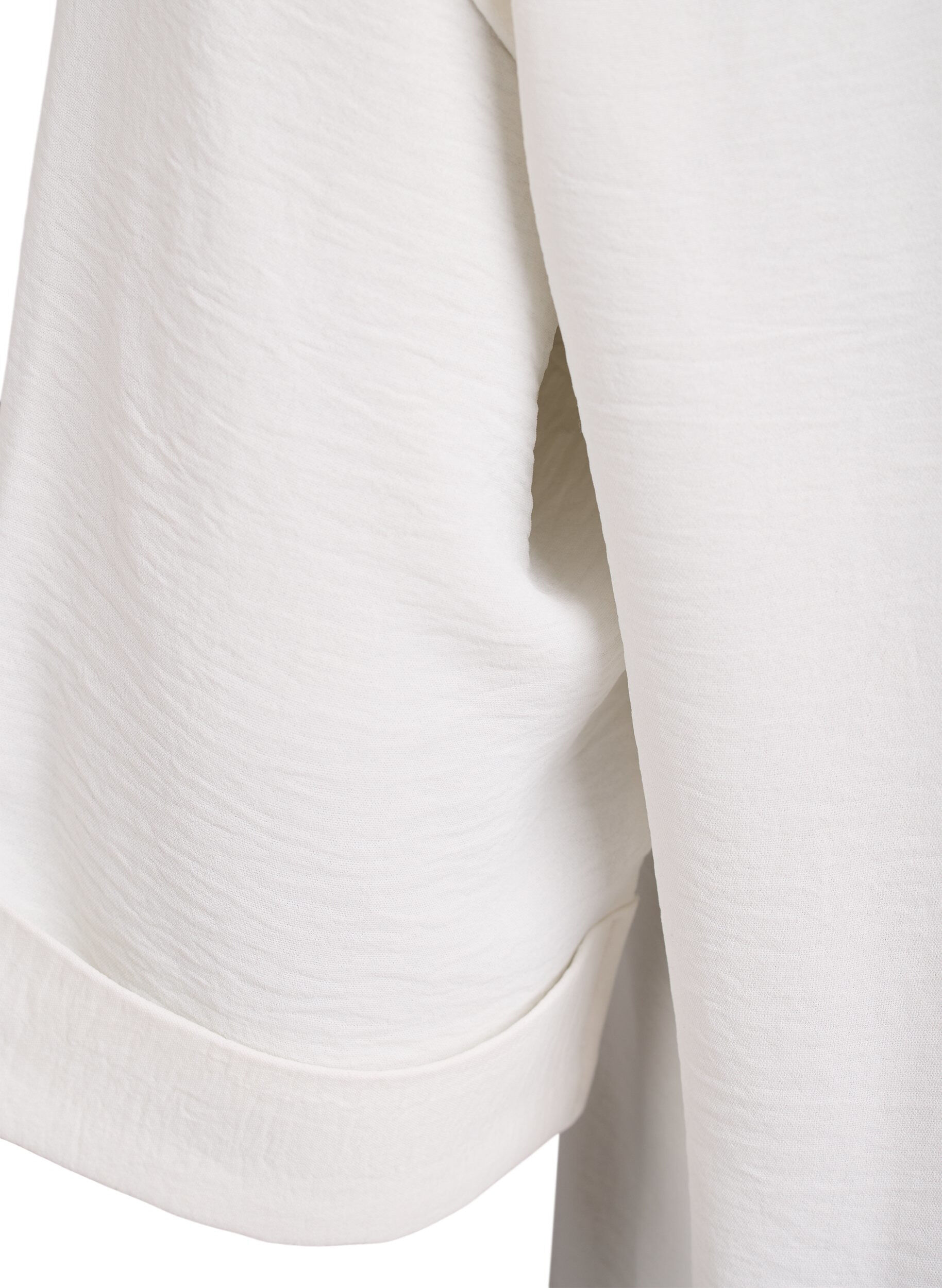 Zizzi Chemise avec poches poitrine et manches 3/4, Vanille, Packshot image number 3