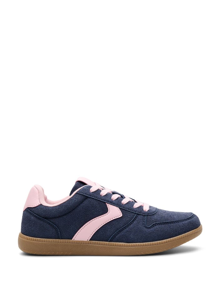 Sneakers van imitatie-su&egrave;de, Blauw, Packshot image number 0
