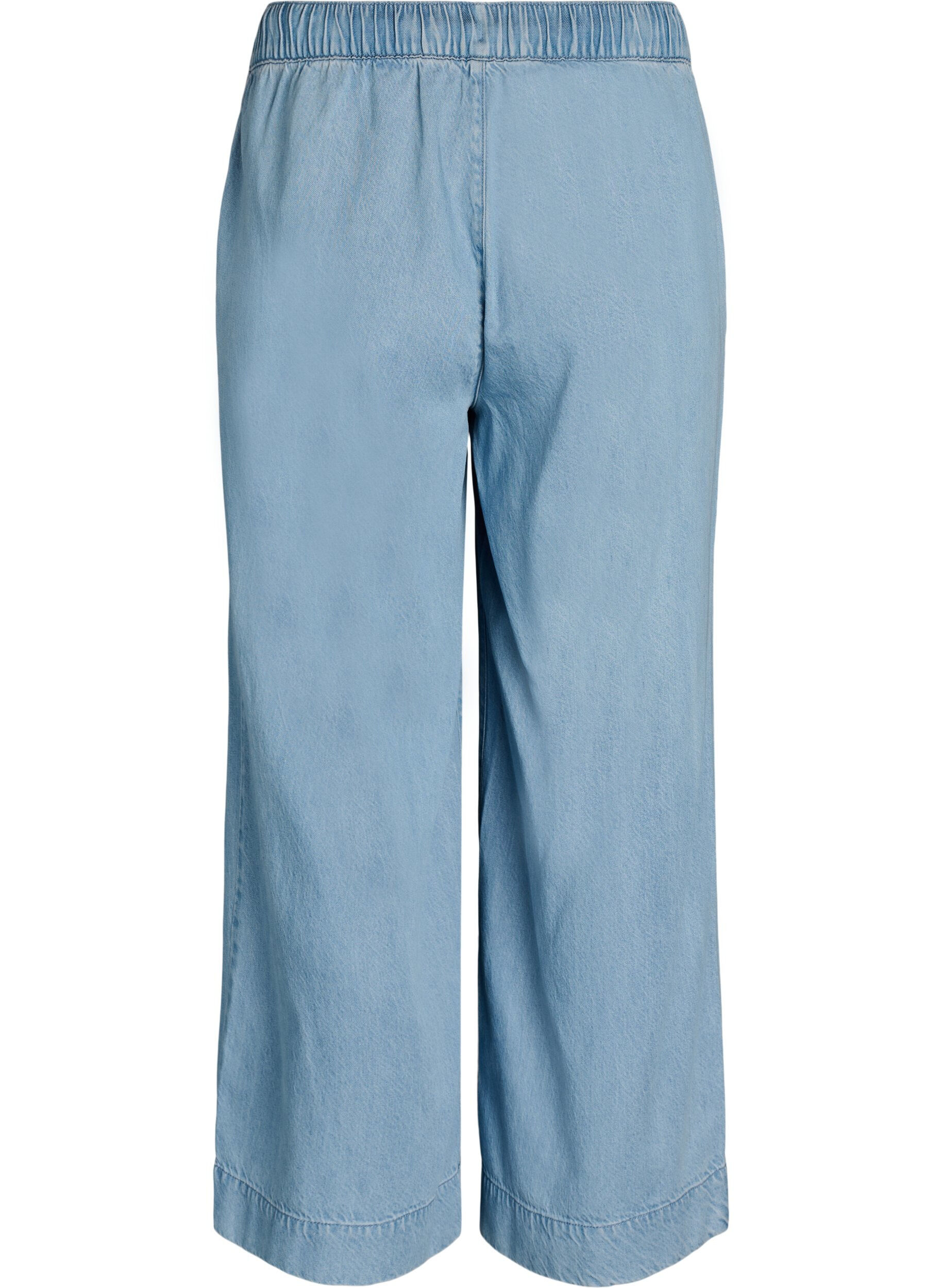 ZizziDenim jogger met wijde pijpen en hoge taille, Blauw, Packshot image number 1