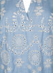 Korte jurk met een decoratief opengewerkt patroon, Blauw, Packshot image number 2