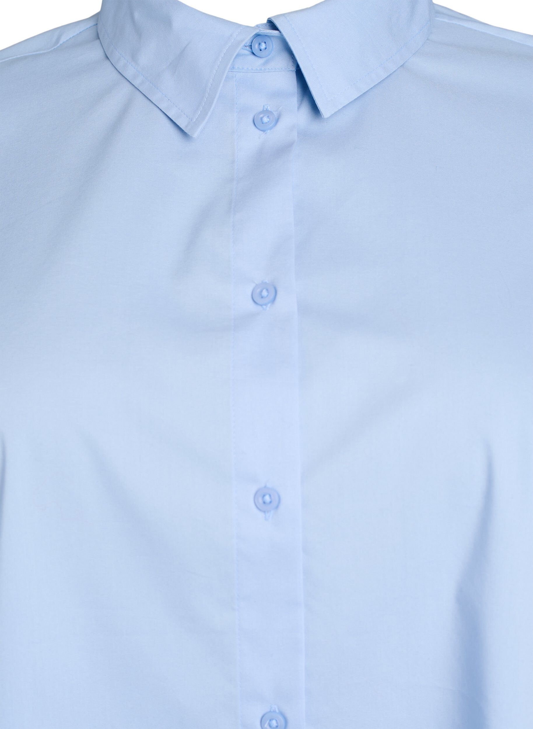 ZizziKlassiek katoenen shirt met een losse pasvorm, Blauw, Packshot image number 2