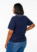 Polo shirt met strass knopen en ruches., Blauw, Model image number 2