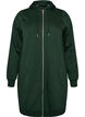 Lange hoodie met ritssluiting en zakken, Groen, Packshot image number 0