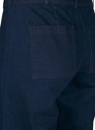 ZizziHigh-waisted jeans met wide fit, Unwashed, Packshot image number 3