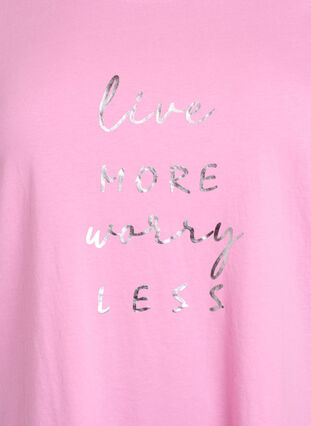 ZizziFLASH - T-shirt met motief, Begonia Pink Live, Packshot image number 2