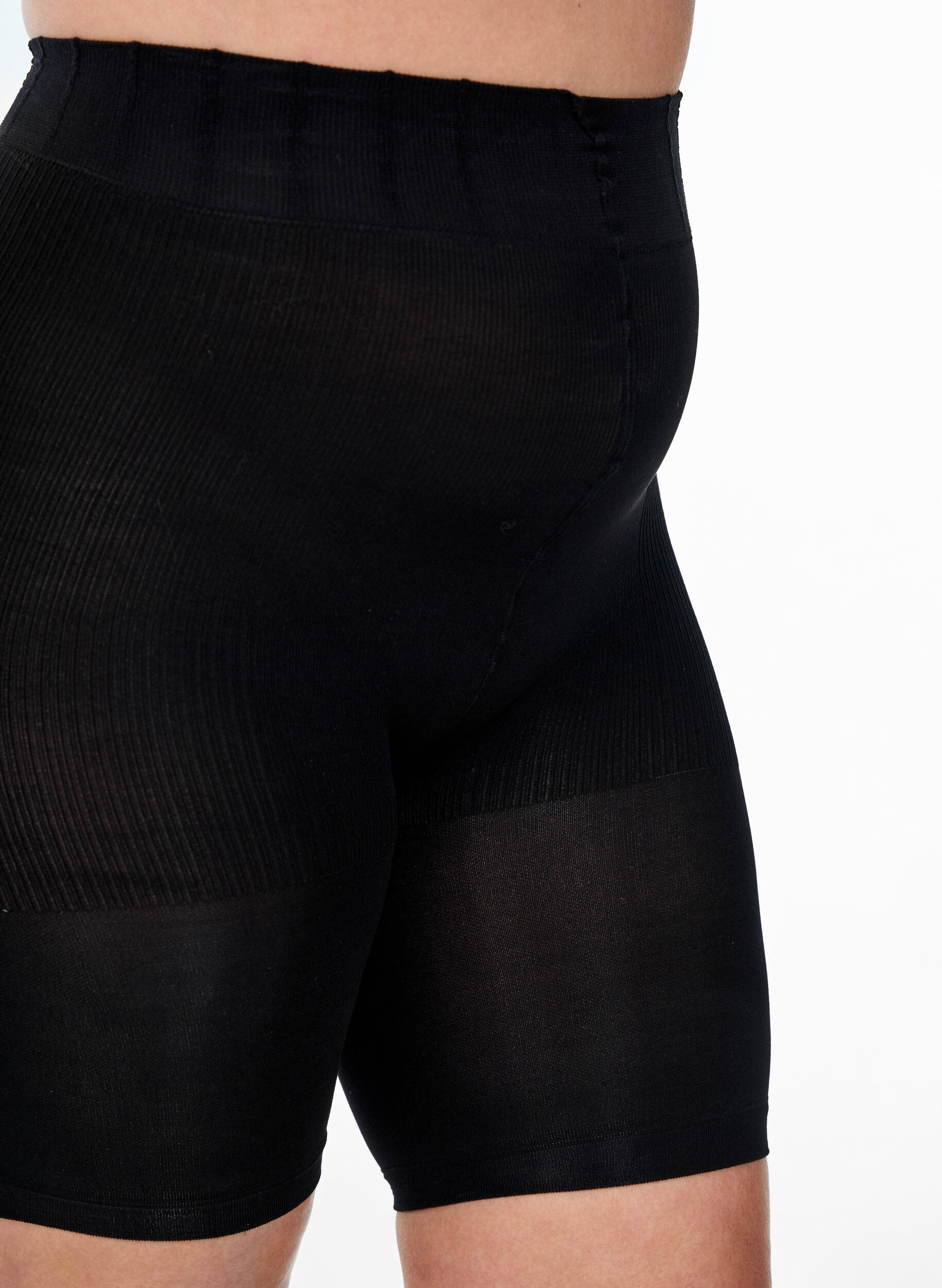 Zizzi2-pack push-up shorts in 60 denier met shaping effect, Zwart, Packshot image number 2
