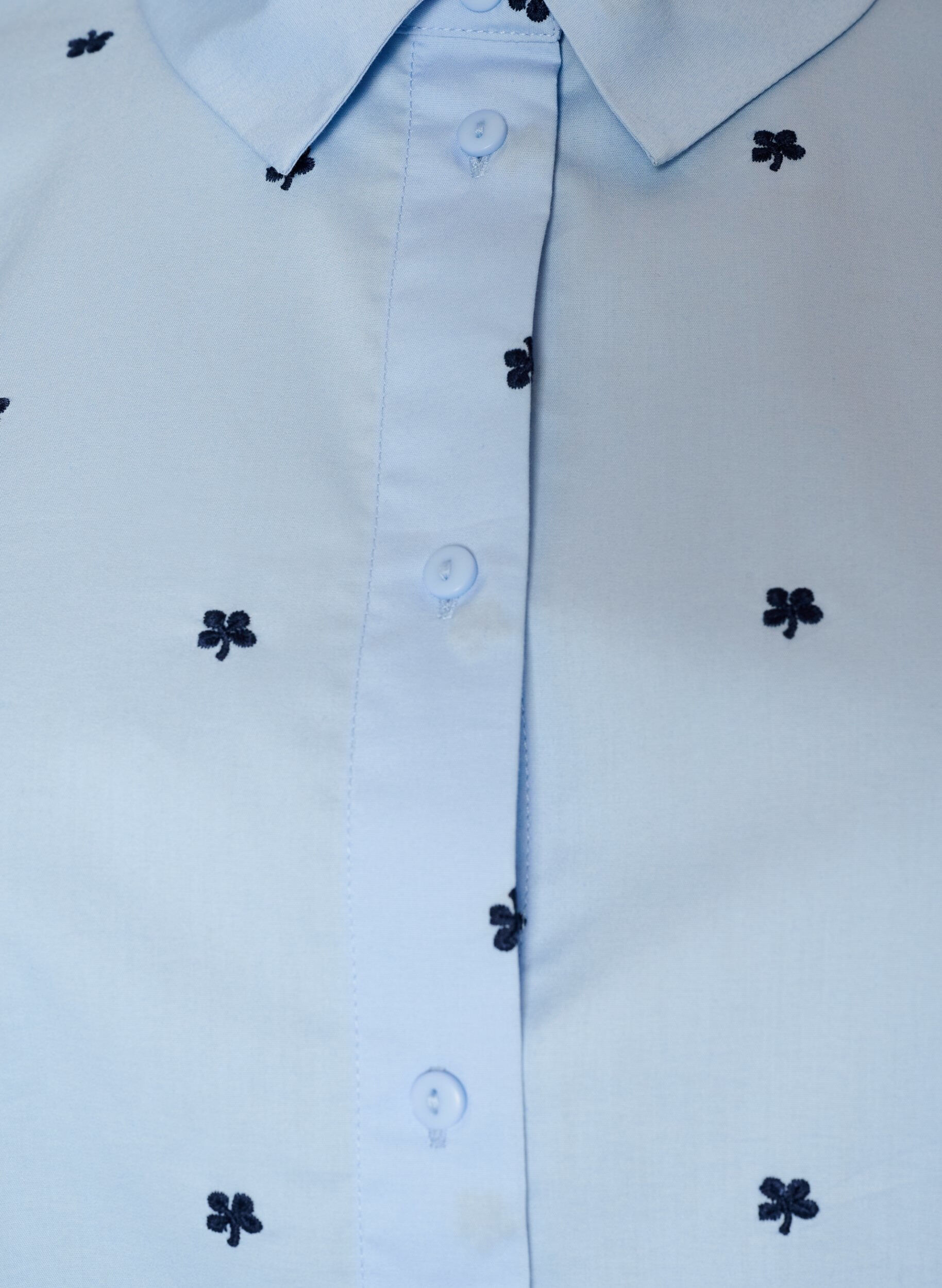 ZizziShirt met geborduurde bloemen, Blauw, Packshot image number 2