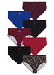 7-pack panties met normale taille, Rood, Packshot image number 0