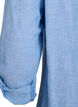 Lange shirt in linnen en viscose, Blauw, Packshot image number 3