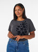 T-shirt van biologisch katoen met print, Grijs, Model image number 0