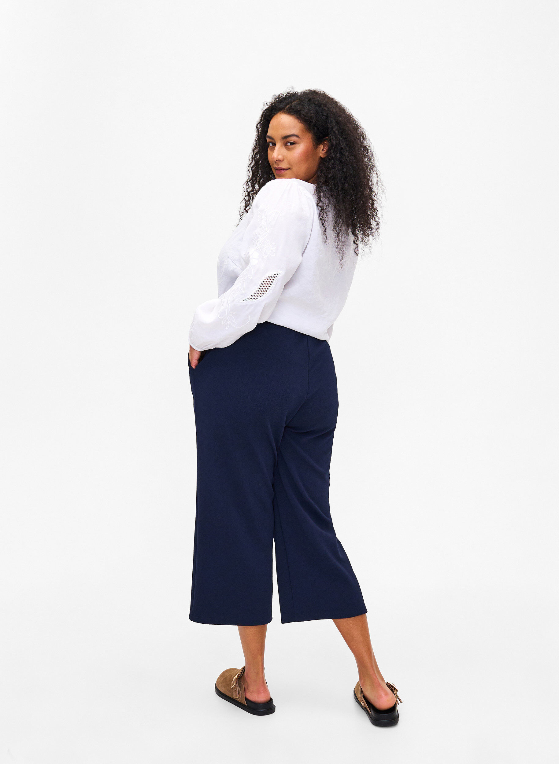 ZizziLosse broek met 7/8 lengte, Blauw, Model image number 1