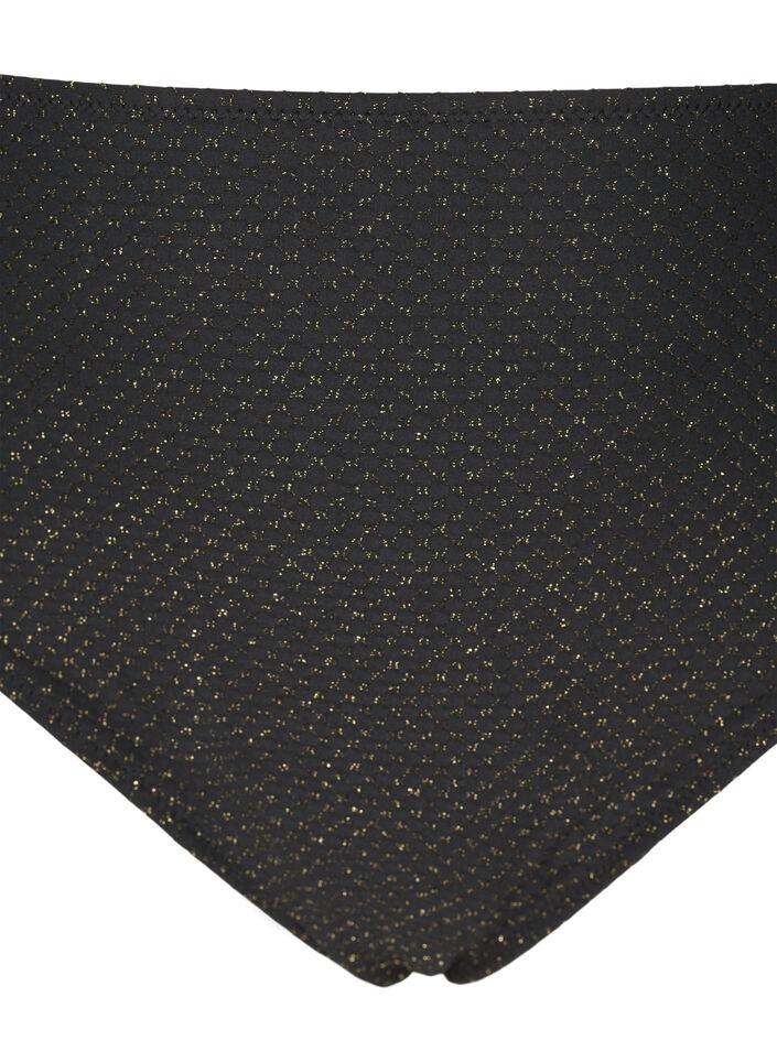 Bikinibroekje met glitter en een tai-snit, Black, Packshot