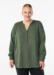 FLASH - Streepjes overhemdblouse, Groen, Model image number 0