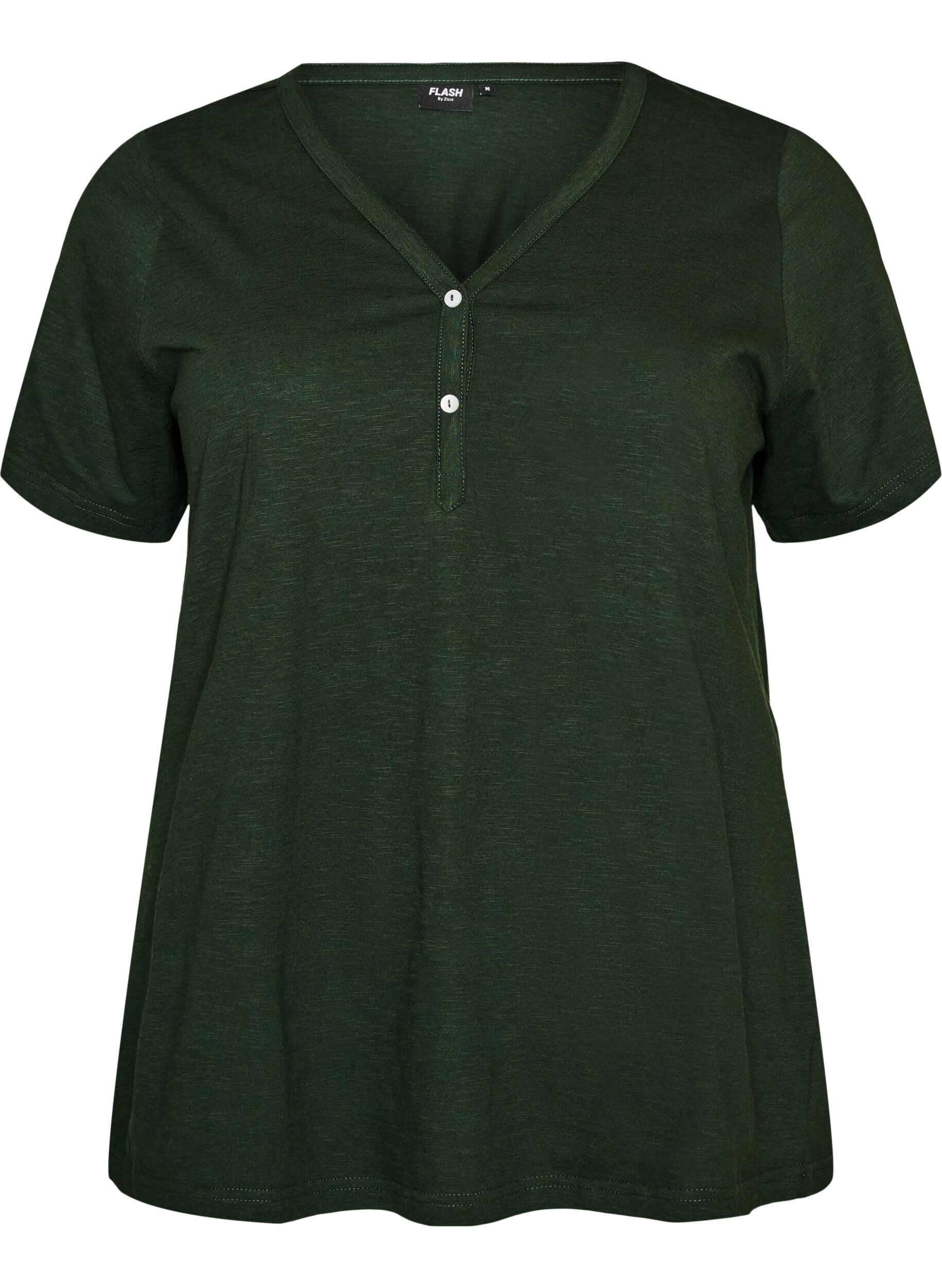 FLASH - T-shirt met knoopdetail