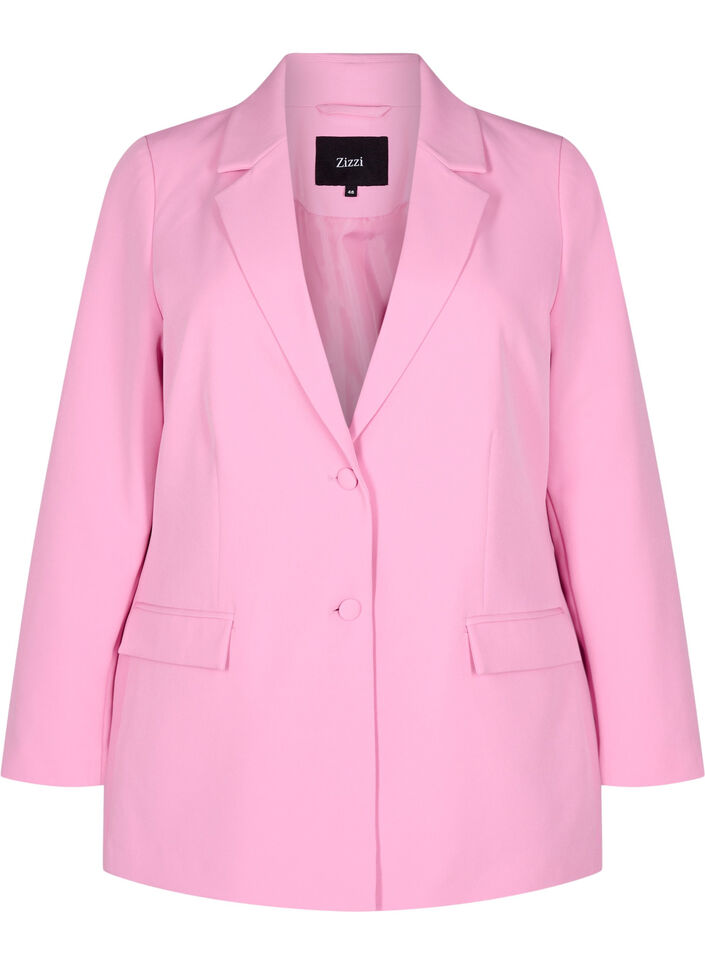 Klassieke blazer met knoopsluiting, Begonia Pink, Packshot