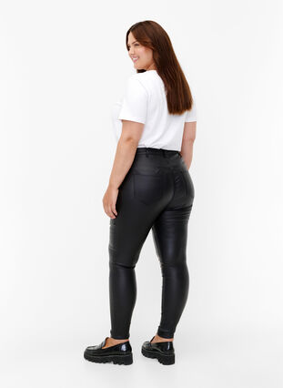 ZizziGecoate Amy jeans met ritsdetail, Zwart, Model image number 1