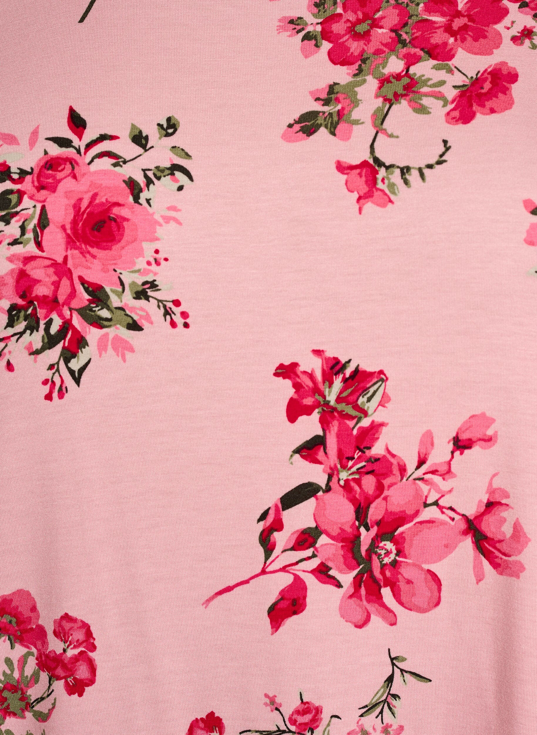 ZizziT-shirt met bloemenprint, Roze, Packshot image number 2