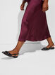 Satijnen midi rok, Rood, Model image number 3
