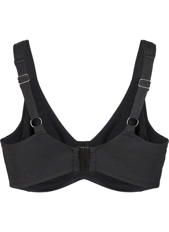 Volledig dekkende bikinitop met beugel, Black, Packshot