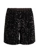 High-waisted pailletten shorts, Zwart, Packshot image number 0