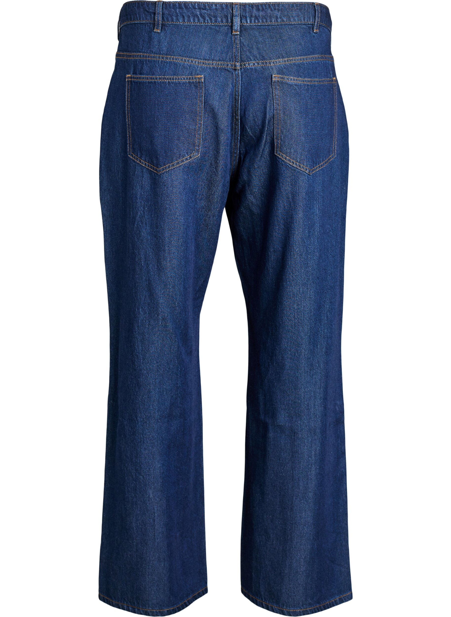 ZizziWide leg jeans met strikceintuur en hoge taille, Blauw, Packshot image number 1