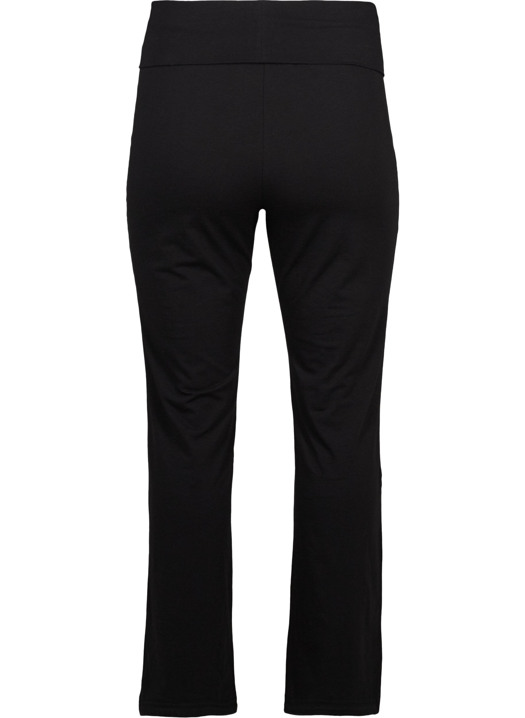 ZizziSportbroek in katoen, Zwart, Packshot image number 1