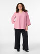 Blouse met 3/4 mouwen, Roze, Model image number 1