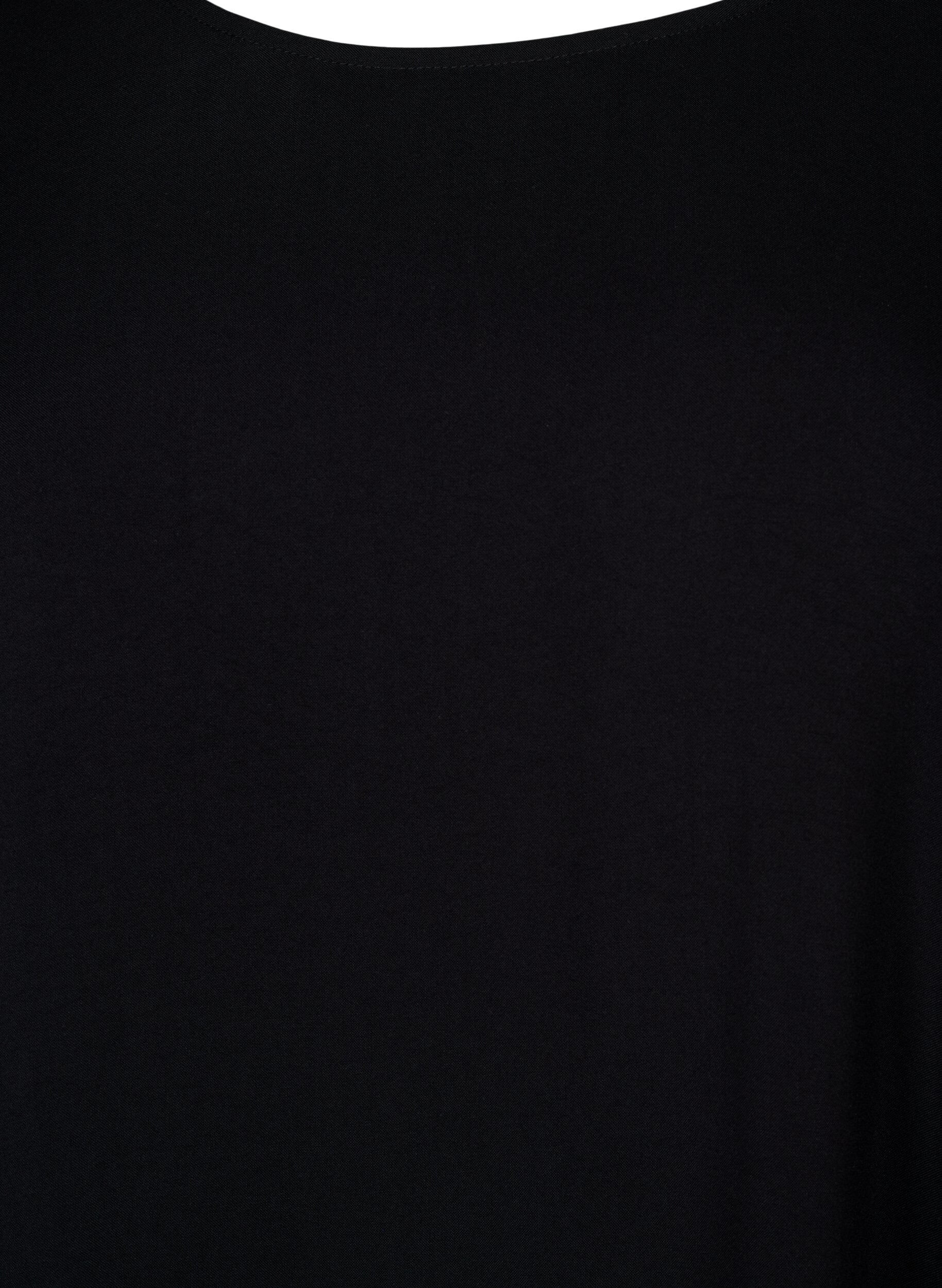 Zizzi Robe en viscose avec d&eacute;coupe, Noir, Packshot image number 2