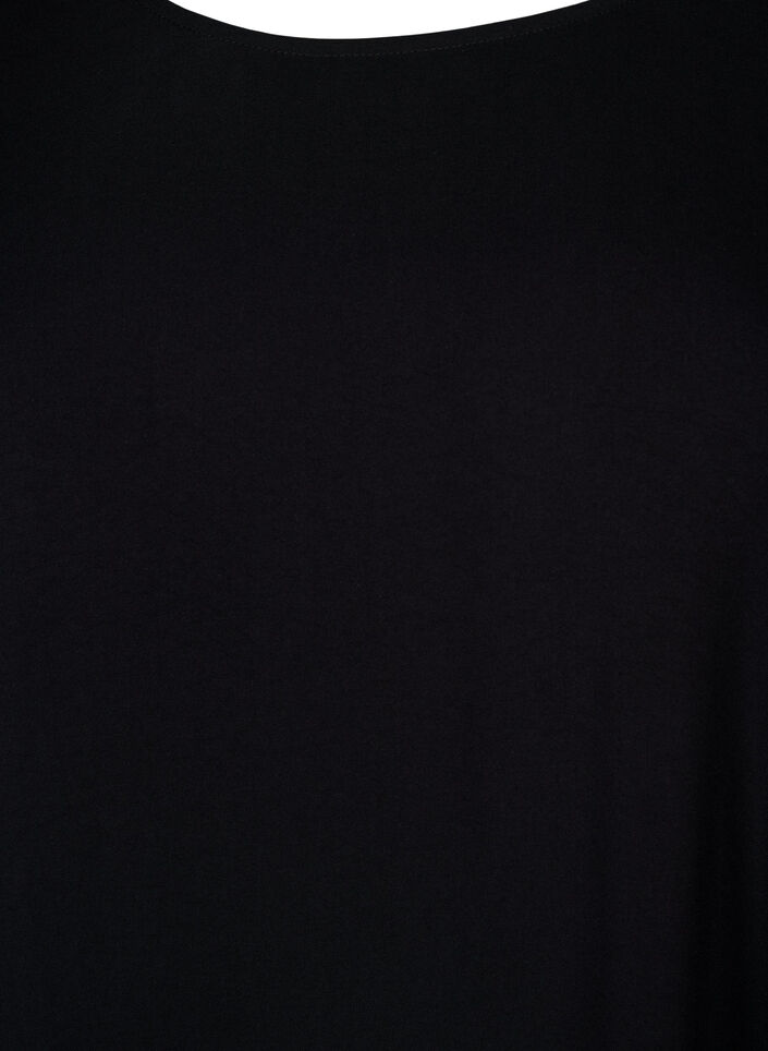 Robe en viscose avec d&eacute;coupe, Noir, Packshot image number 2