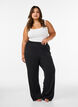 High waist jerseybroek met wijde pijpen, Zwart, Model image number 1