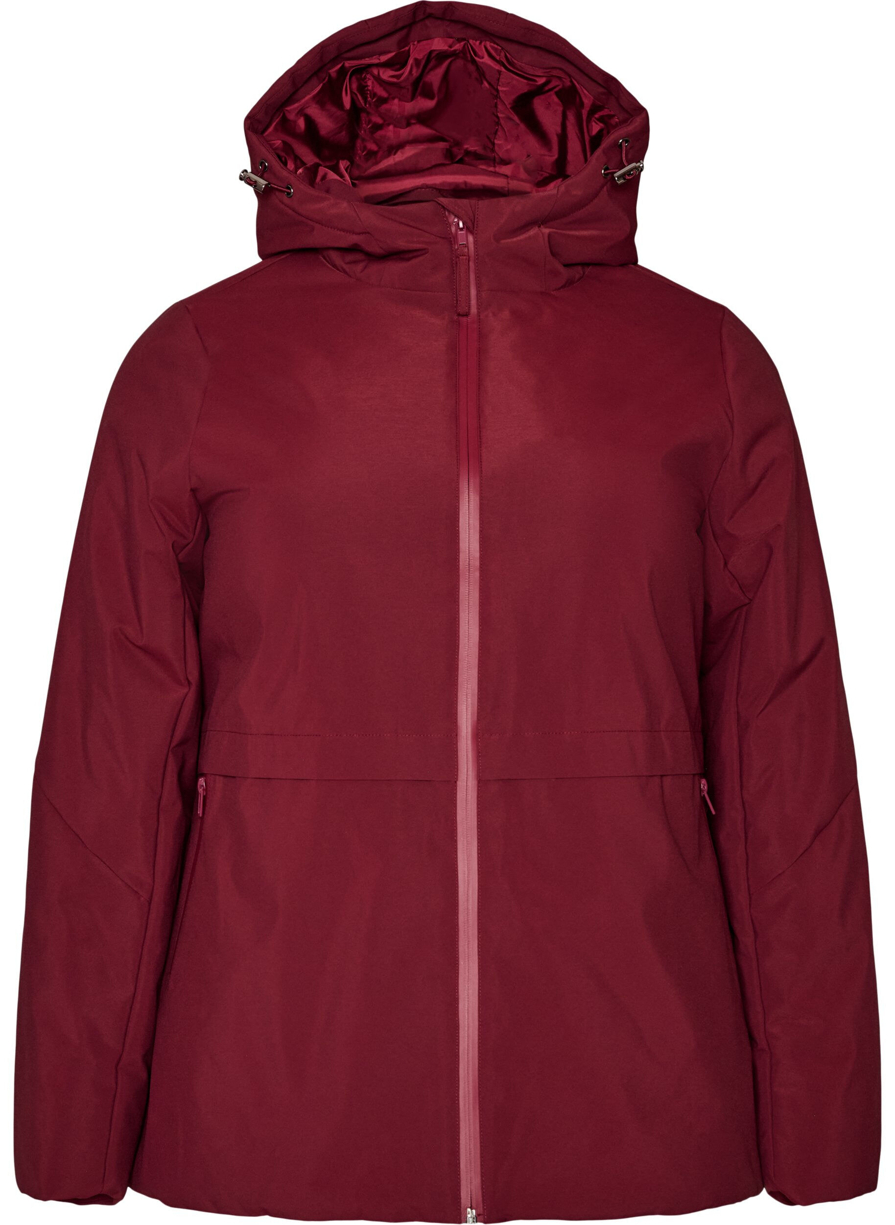 Winterjas met capuchon en verstelbare taille