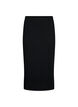 Viscose midirok met slanke pasvorm, Zwart, Packshot image number 0