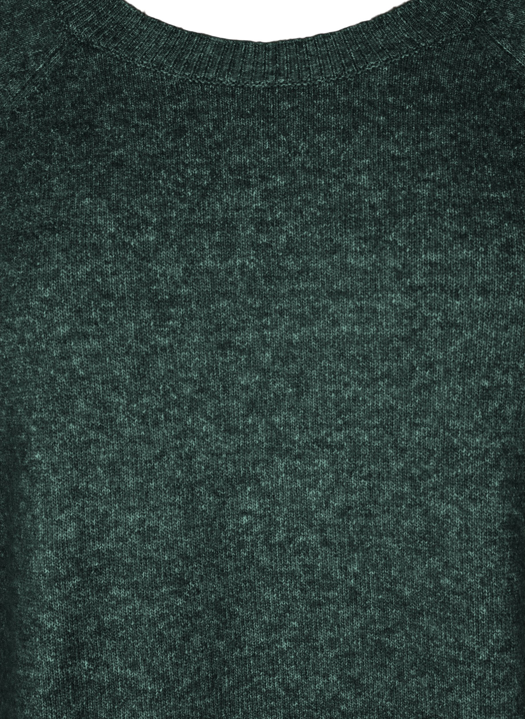 ZizziKorte gebreide jurk met ronde hals, Groen, Packshot image number 2