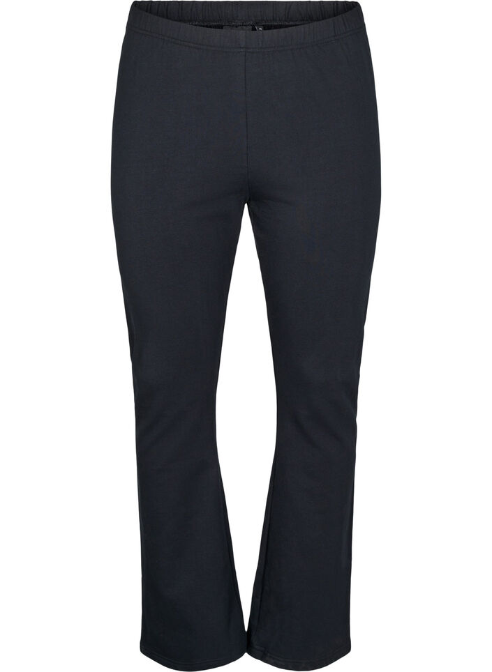 Flared jerseybroek, Black, Packshot