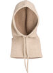 Gebreide balaclava met trekkoordjes, Beige, Packshot image number 0