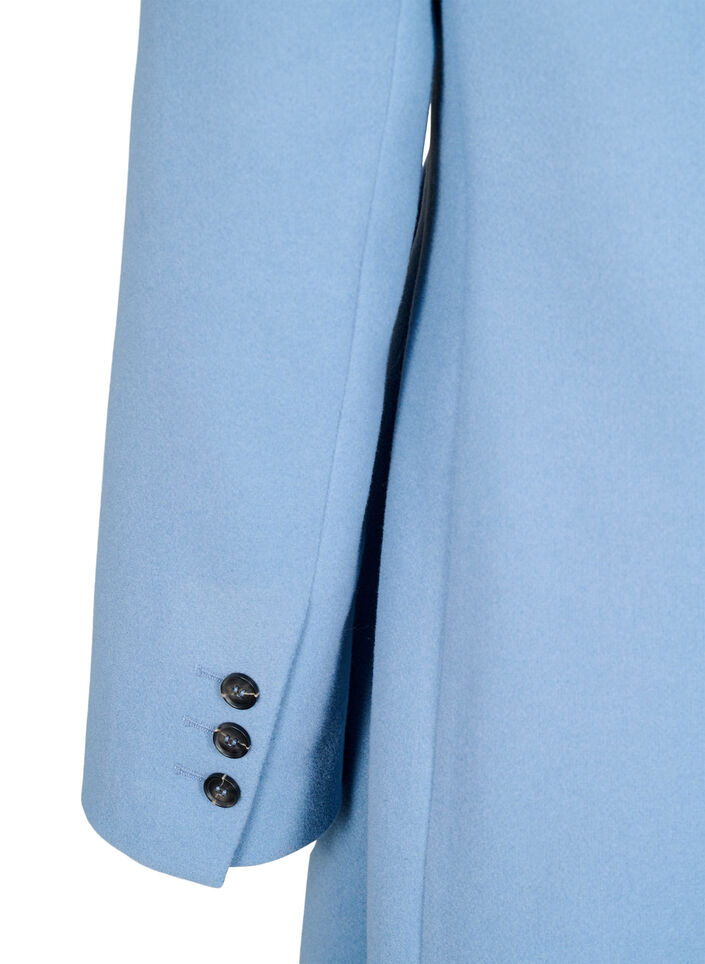 Lange jas met een split aan de achterkant, Della Robbia Blue, Packshot