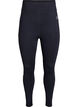 Running tights met lichte compressie en zijzakken, Zwart, Packshot image number 0
