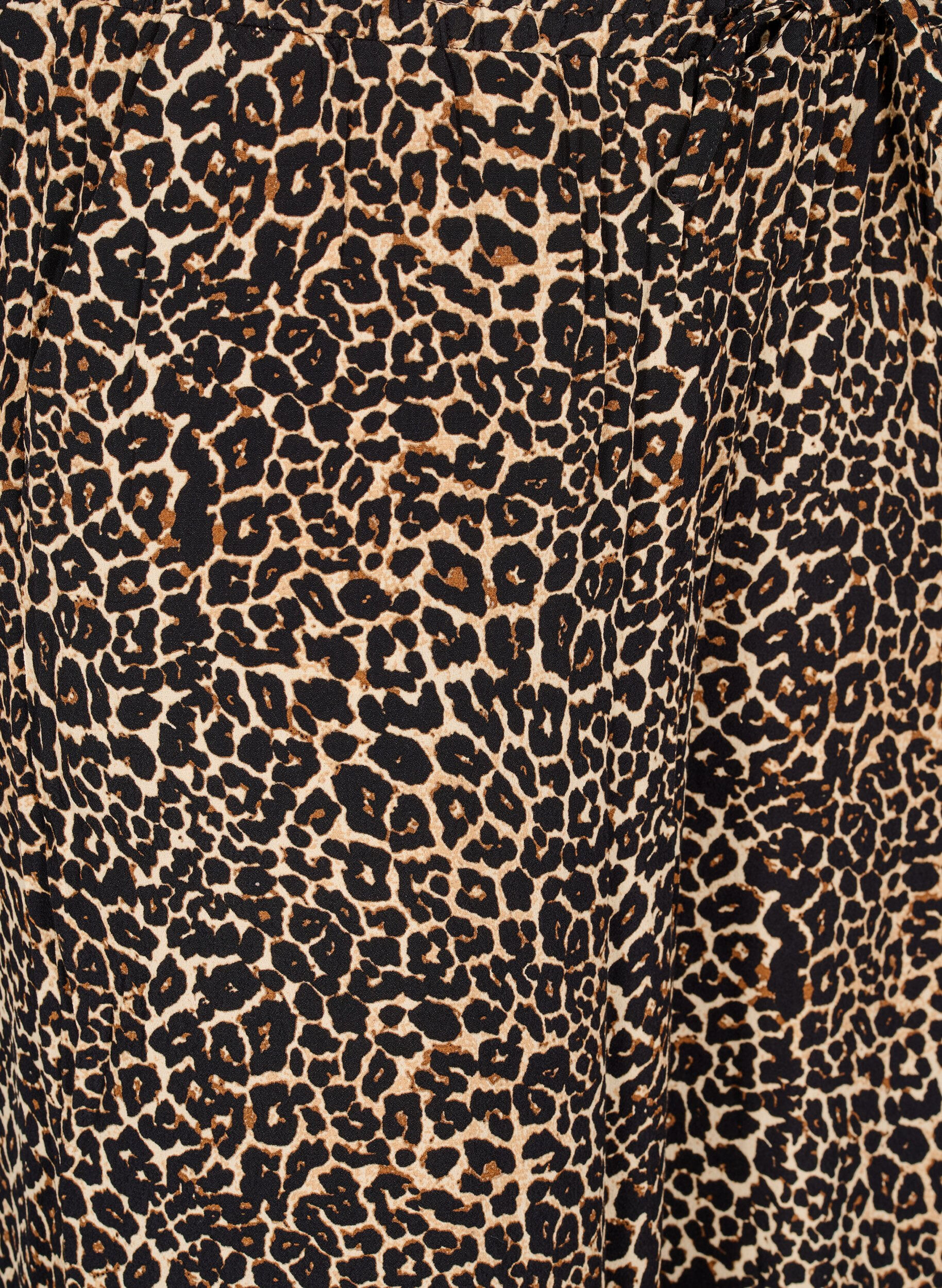 Zizzi Pantalon ample en viscose avec poches, Marron, Packshot image number 2