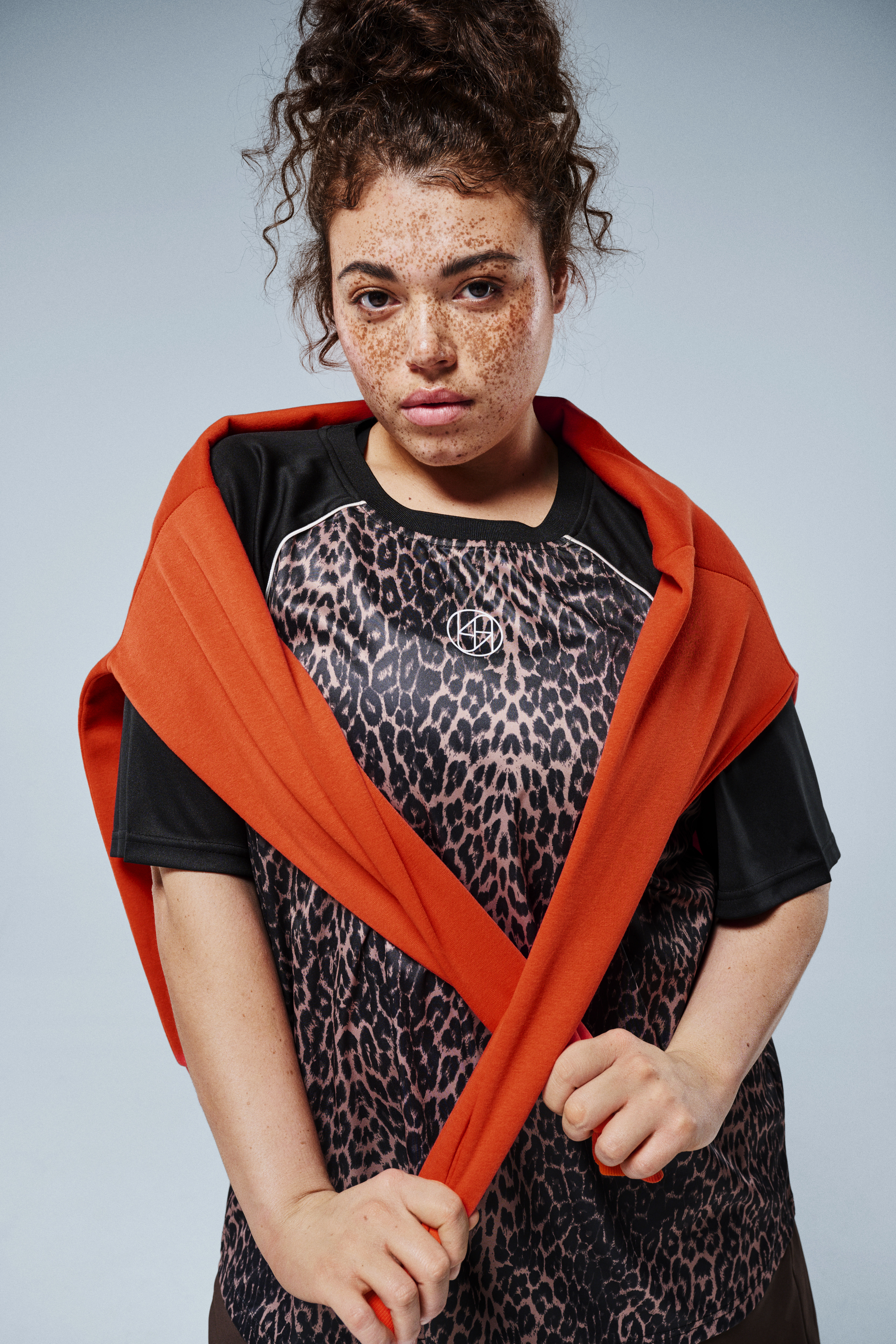 ZizziTrainingsshirt met luipaardprint, , Model