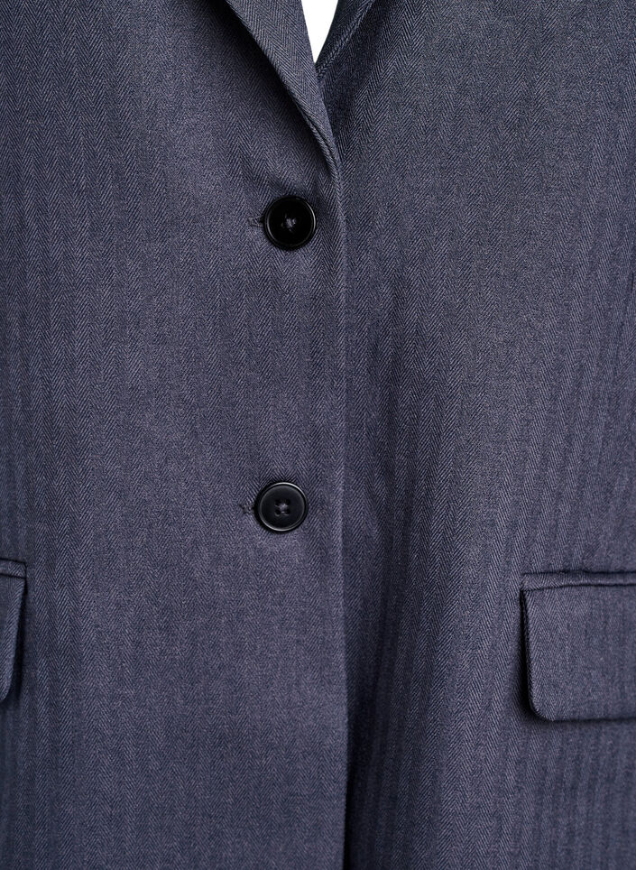 Klassieke blazer met zakken, Grijs, Packshot image number 2