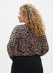 Gestreepte blouse met lange mouwen, Bruin, Model image number 2