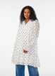 Viscose jurk met ruches en doorschijnende mouwen, Wit, Model image number 0