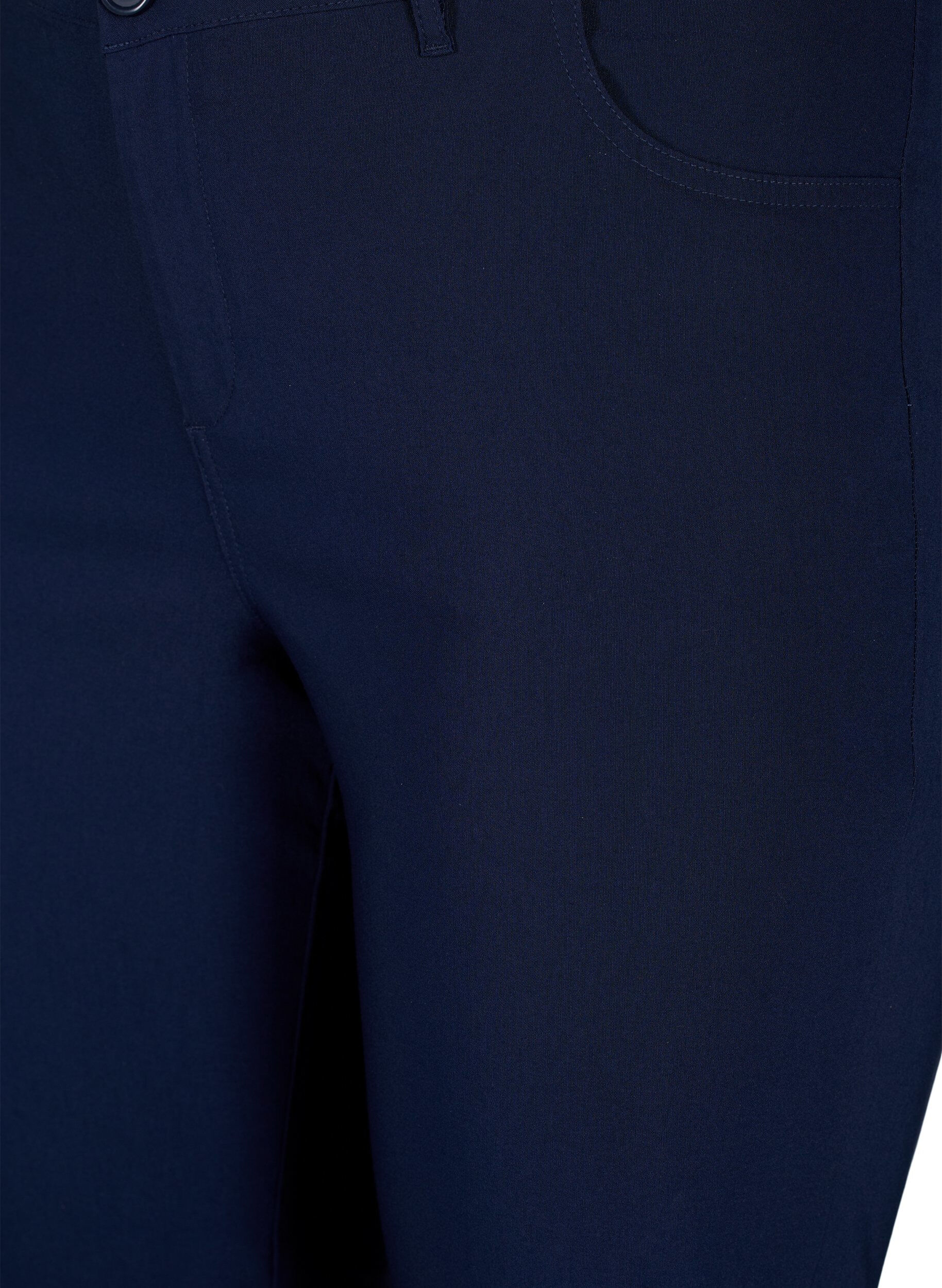 ZizziKlassieke broek van viscosemix, Blauw, Packshot image number 2