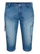 Slim fit capri jeans met zakken, Blauw, Packshot image number 0