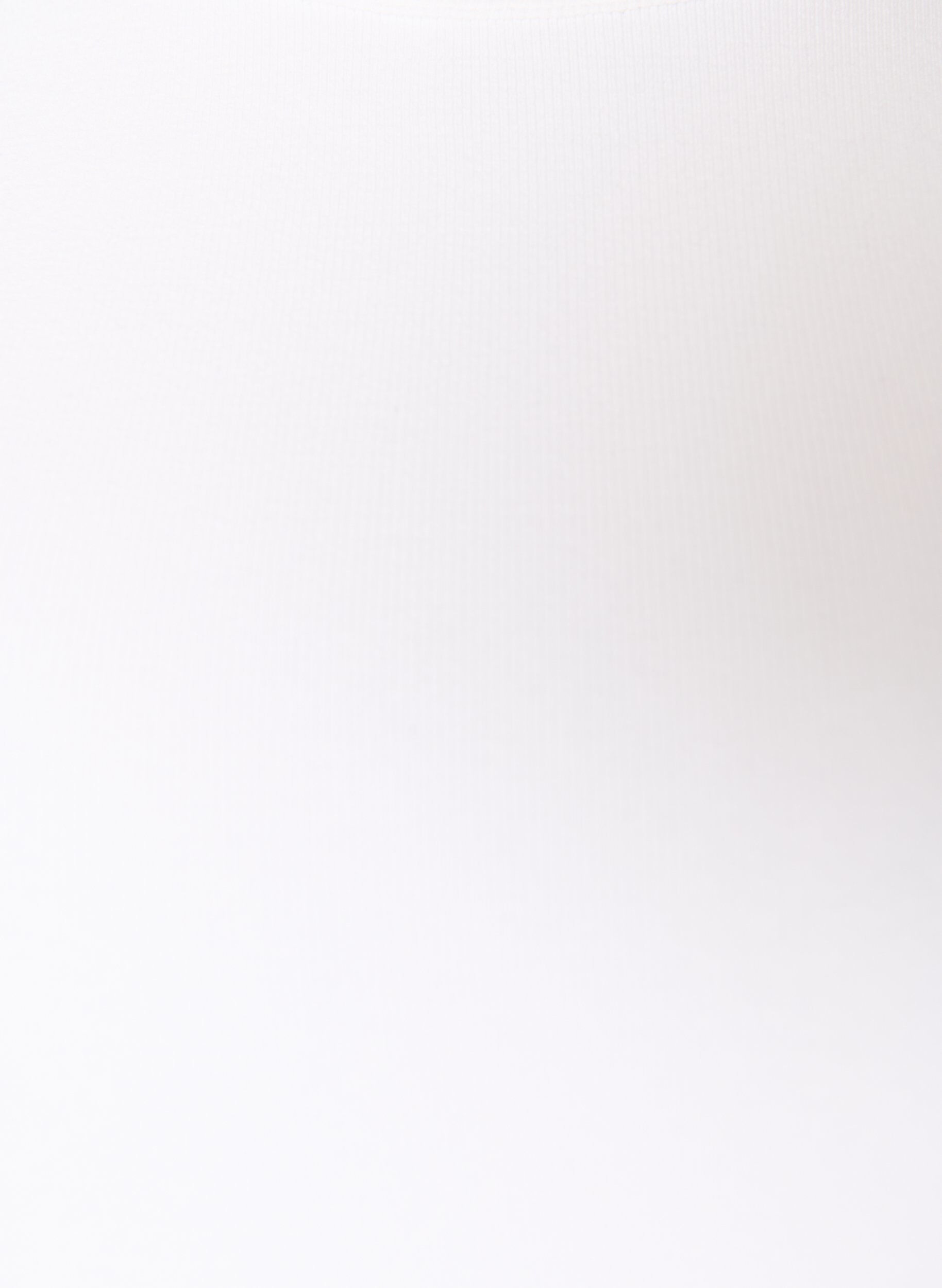 ZizziKatoenen ribtop met hoge hals, Wit, Packshot image number 2