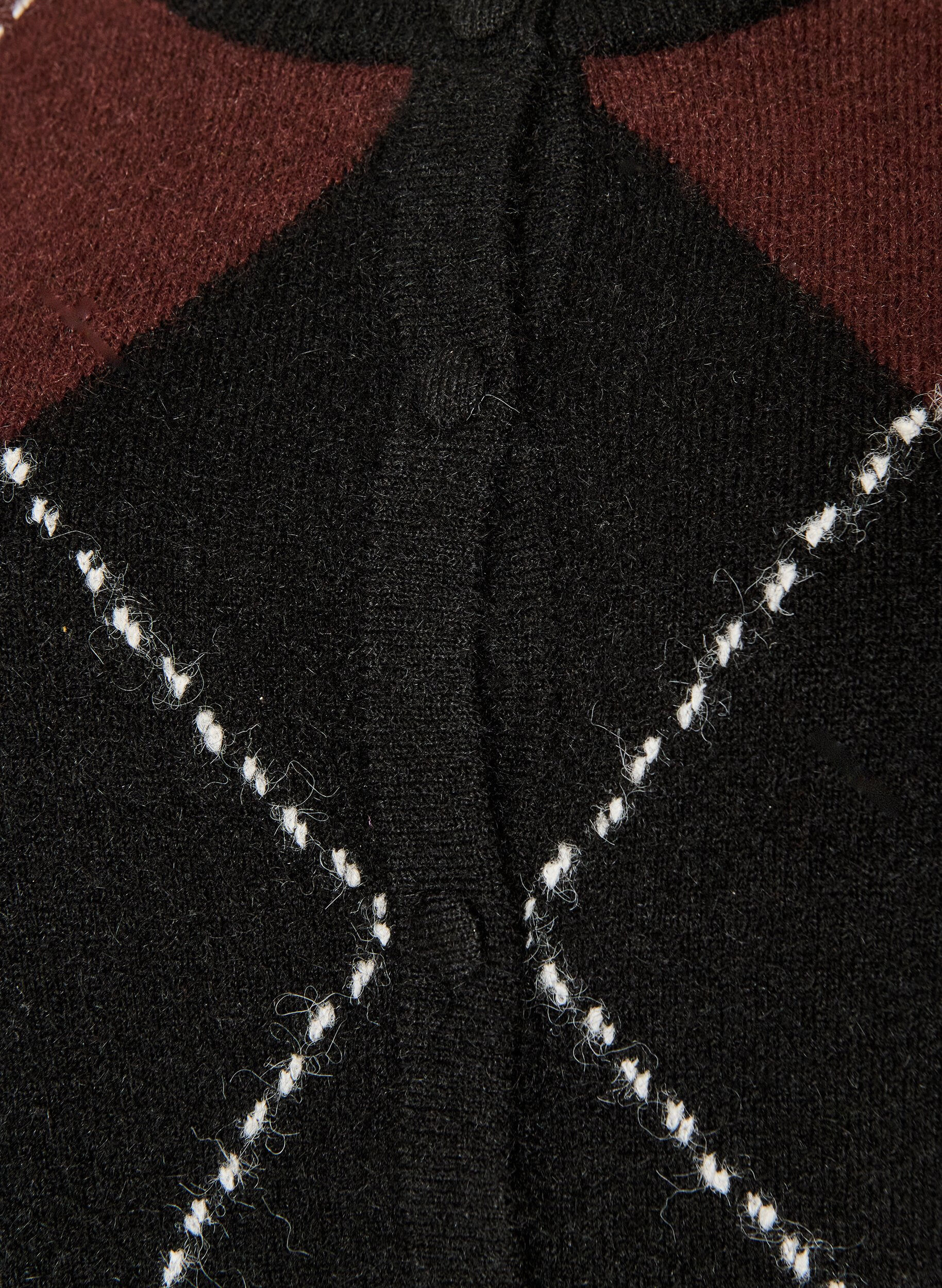 ZizziVest met argylepatroon, Zwart, Packshot image number 2