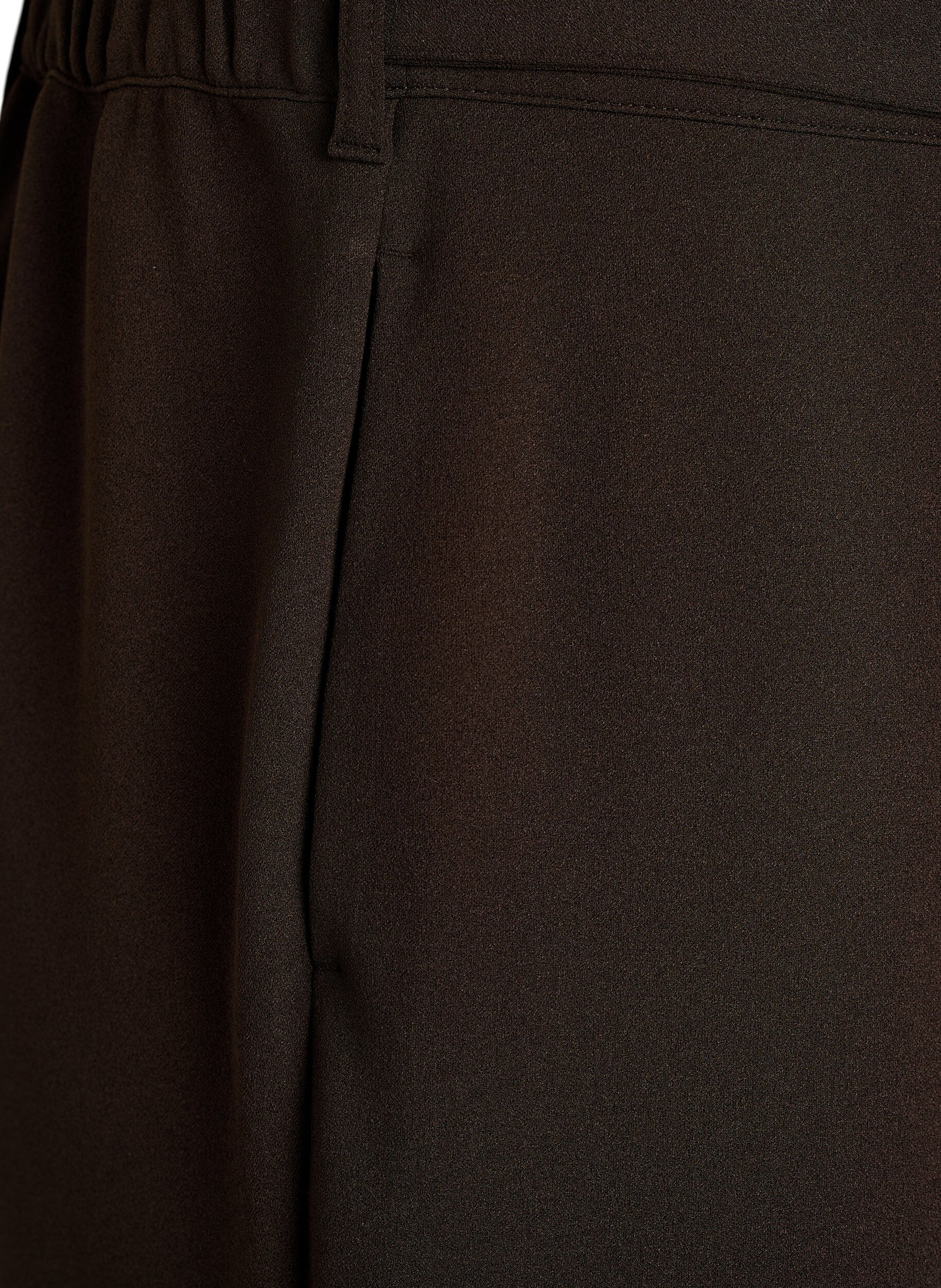 ZizziHigh-waisted broek met riemdetail en gouden gesp, Bruin, Packshot image number 3