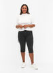 Slim fit capri jeans met zakken, Zwart, Model image number 0