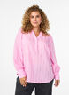 Blouse met verticale strepen, Roze, Model image number 0